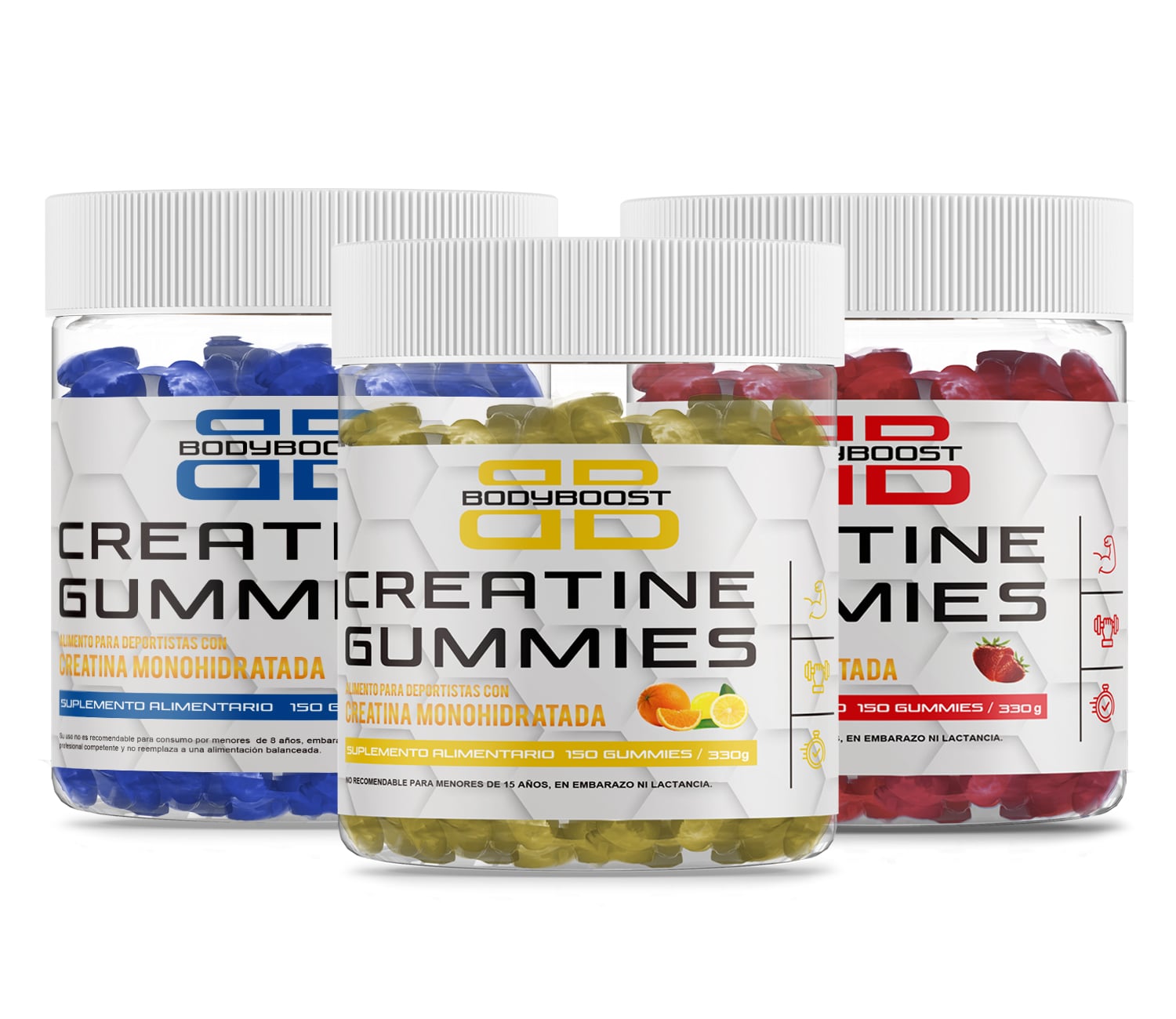 Pack 3 Sabores Gomitas de Creatina