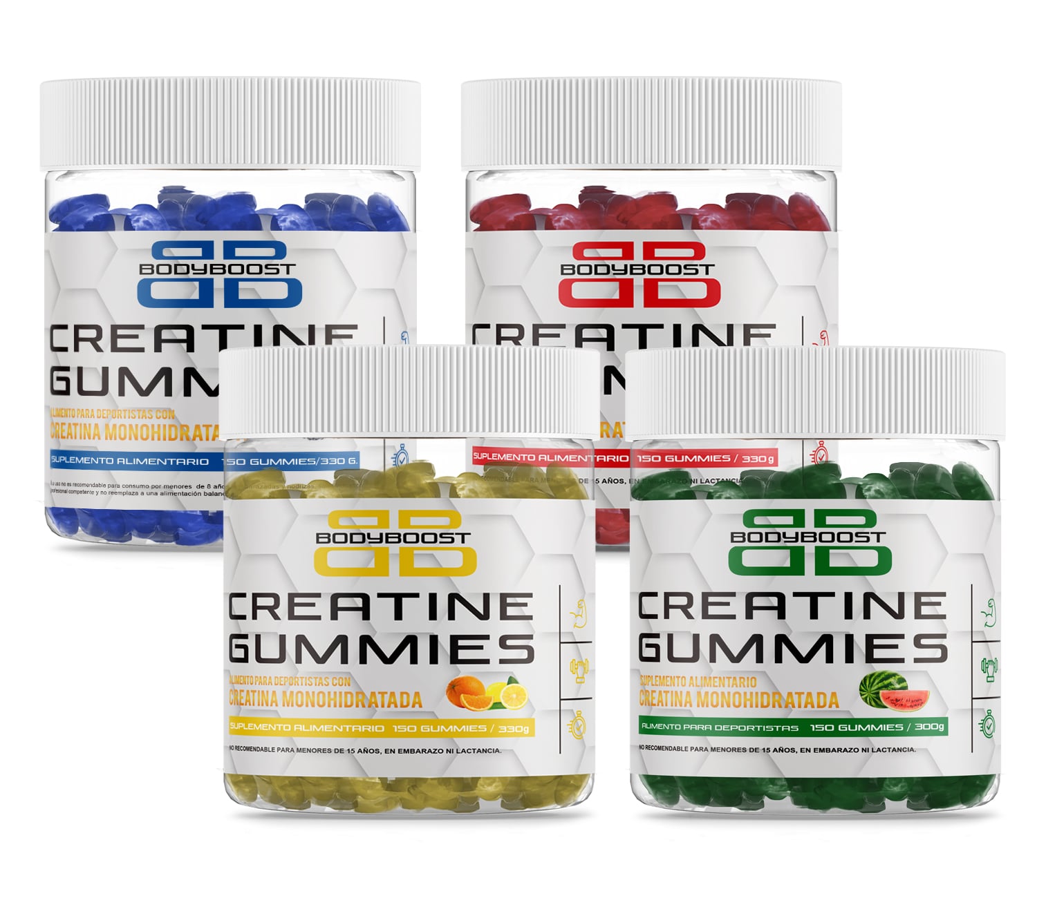 Pack 4 sabores Gomitas de Creatina